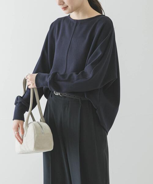 URBAN RESEARCH（アーバンリサーチ）の「ダンボールドルマントップス（スウェット・レディース・ネイビー/オフホワイト・FREE）」の12枚目の写真