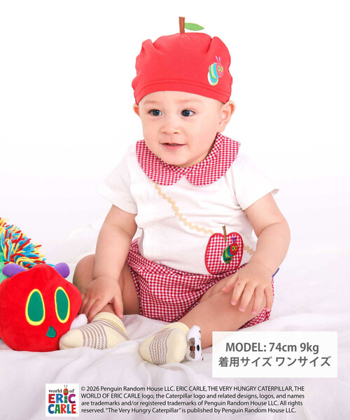 SLAP SLIP BABY(スラップスリップベビー)の「【絵本コラボ-はらぺこあおむし-】無地&チェック柄パンツ+帽子セットベビー(70~80cm)(その他ベビーウェア・キッズ・グリーン系その他/レッド系その他・FREE)」の22枚目の写真