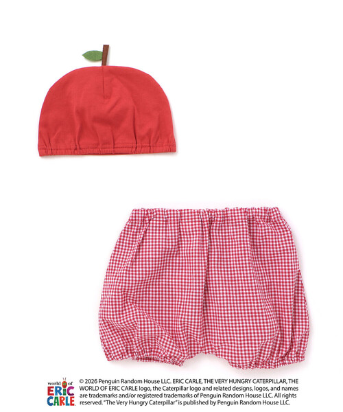 SLAP SLIP BABY(スラップスリップベビー)の「【絵本コラボ-はらぺこあおむし-】無地&チェック柄パンツ+帽子セットベビー(70~80cm)(その他ベビーウェア・キッズ・グリーン系その他/レッド系その他・FREE)」の15枚目の写真