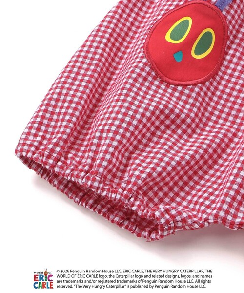 SLAP SLIP BABY(スラップスリップベビー)の「【絵本コラボ-はらぺこあおむし-】無地&チェック柄パンツ+帽子セットベビー(70~80cm)(その他ベビーウェア・キッズ・グリーン系その他/レッド系その他・FREE)」の7枚目の写真