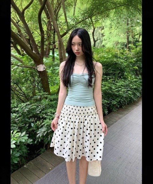 Ritzy（リッツィー）の「ドット柄　ギャザースカート（スカート・レディース・ベージュ・M）」の17枚目の写真