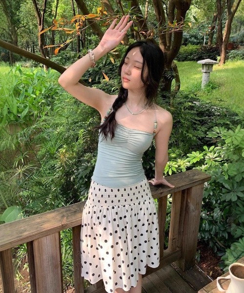 Ritzy（リッツィー）の「ドット柄　ギャザースカート（スカート・レディース・ベージュ・M）」の18枚目の写真