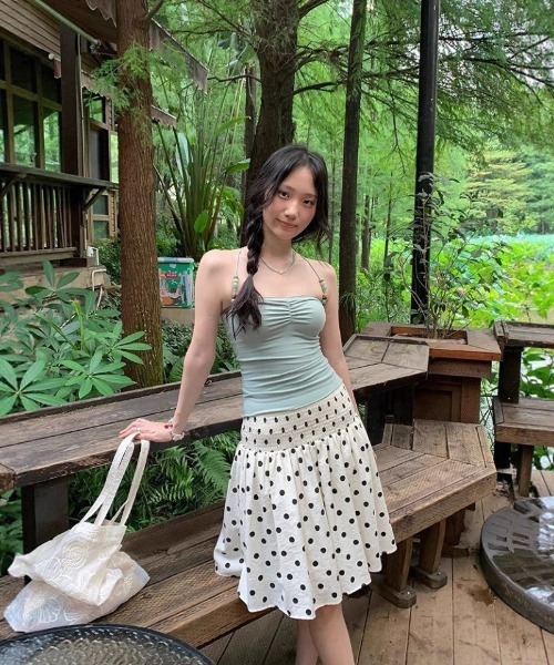 Ritzy（リッツィー）の「ドット柄　ギャザースカート（スカート・レディース・ベージュ・M）」の19枚目の写真