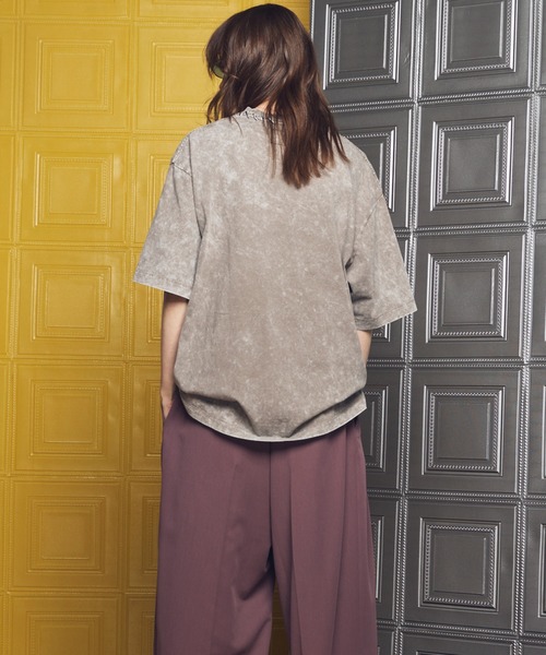 MAISON SPECIAL(メゾンスペシャル)の「《UNISEX》Fade Abstract Hand-Printed Prime-Over Stitched Crew Neck T-shirt/フェードアブストラクトハンドプリントプライムオーバーステッチクルーネックTシャツ【MAISON SPECIAL/メゾンスペシャル】(Tシャツ/カットソー・メンズ・その他1/グレー/チャコールグレー・0/1/2)」の11枚目の写真