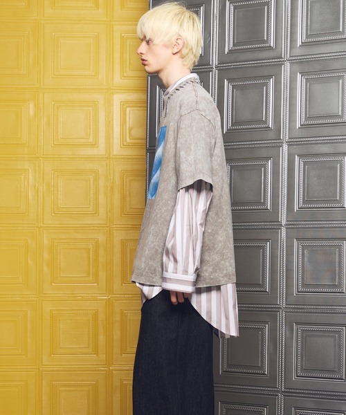 MAISON SPECIAL(メゾンスペシャル)の「《UNISEX》Fade Abstract Hand-Printed Prime-Over Stitched Crew Neck T-shirt/フェードアブストラクトハンドプリントプライムオーバーステッチクルーネックTシャツ【MAISON SPECIAL/メゾンスペシャル】(Tシャツ/カットソー・メンズ・その他1/グレー/チャコールグレー・0/1/2)」の13枚目の写真