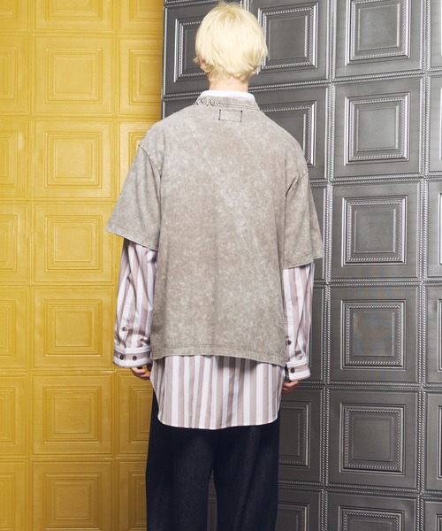 MAISON SPECIAL(メゾンスペシャル)の「《UNISEX》Fade Abstract Hand-Printed Prime-Over Stitched Crew Neck T-shirt/フェードアブストラクトハンドプリントプライムオーバーステッチクルーネックTシャツ【MAISON SPECIAL/メゾンスペシャル】(Tシャツ/カットソー・メンズ・その他1/グレー/チャコールグレー・0/1/2)」の14枚目の写真