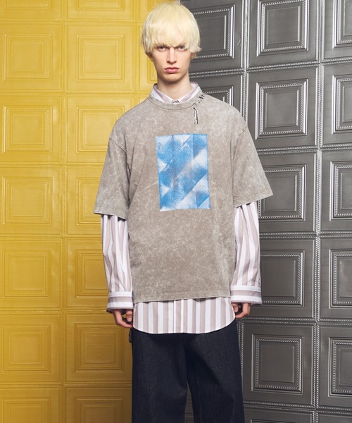 MAISON SPECIAL(メゾンスペシャル)の「《UNISEX》Fade Abstract Hand-Printed Prime-Over Stitched Crew Neck T-shirt/フェードアブストラクトハンドプリントプライムオーバーステッチクルーネックTシャツ【MAISON SPECIAL/メゾンスペシャル】(Tシャツ/カットソー・メンズ・その他1/グレー/チャコールグレー・0/1/2)」の12枚目の写真