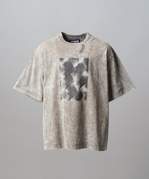 MAISON SPECIAL(メゾンスペシャル)の「《UNISEX》Fade Abstract Hand-Printed Prime-Over Stitched Crew Neck T-shirt/フェードアブストラクトハンドプリントプライムオーバーステッチクルーネックTシャツ【MAISON SPECIAL/メゾンスペシャル】(Tシャツ/カットソー・メンズ・その他1/グレー/チャコールグレー・0/1/2)」の19枚目の写真