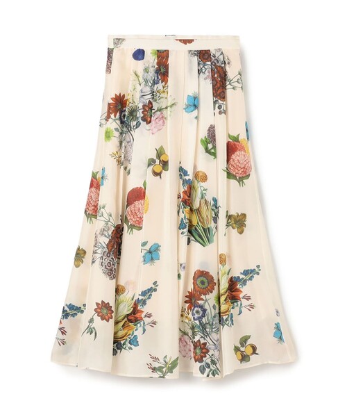 caban（キャバン）の「シルク BOUQUETプリント フレアスカート（スカート・レディース・ブラック系その他/ホワイト系その他/カーキ/ブラウン系その他/ライトブルー・S/XS）」の2枚目の写真