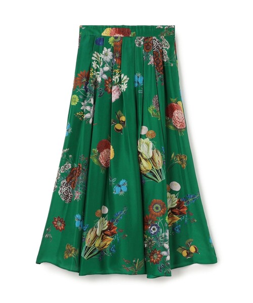 caban（キャバン）の「シルク BOUQUETプリント フレアスカート（スカート・レディース・ブラック系その他/ホワイト系その他/カーキ/ブラウン系その他/ライトブルー・S/XS）」の5枚目の写真