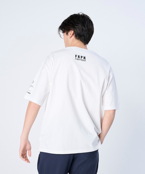FLASH PACKER(フラッシュパッカー)の「FLASH PACKER フラッシュパッカー/ Dry Silky Cotton パンクロゴ 半袖Tシャツ ボックスシルエット ユニセックス // XT-EDGY(Tシャツ/カットソー・メンズ・ホワイト/ブラック・MEDIUM/LARGE/X-LARGE/SMALL)」の7枚目の写真