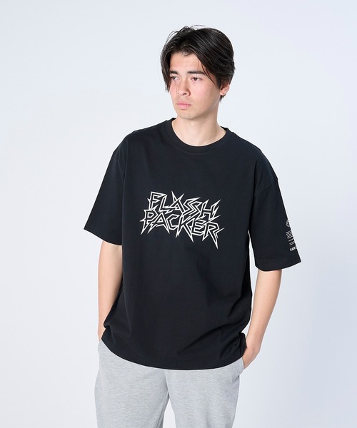 FLASH PACKER(フラッシュパッカー)の「FLASH PACKER フラッシュパッカー/ Dry Silky Cotton パンクロゴ 半袖Tシャツ ボックスシルエット ユニセックス // XT-EDGY(Tシャツ/カットソー・メンズ・ホワイト/ブラック・MEDIUM/LARGE/X-LARGE/SMALL)」の11枚目の写真