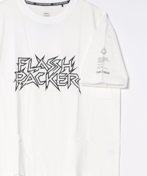 FLASH PACKER(フラッシュパッカー)の「FLASH PACKER フラッシュパッカー/ Dry Silky Cotton パンクロゴ 半袖Tシャツ ボックスシルエット ユニセックス // XT-EDGY(Tシャツ/カットソー・メンズ・ホワイト/ブラック・MEDIUM/LARGE/X-LARGE/SMALL)」の14枚目の写真