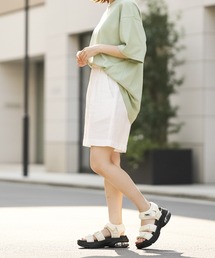 【MOZ LAGOM】モズ ローゴン 厚底 7cmヒール エアーソール ベルクロ スポーツサンダル