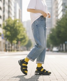 【MOZ LAGOM】モズ ローゴン 厚底 7cmヒール エアーソール ベルクロ スポーツサンダル