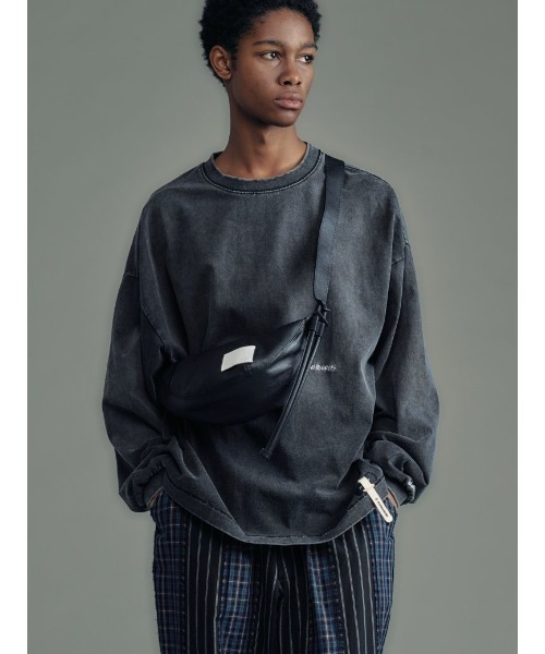 ADAM PATEK（アダムパテック）の「ADAM PATEK  gallagher aging embroidered long-sleeved T ロングスリーブTシャツ（Tシャツ/カットソー・メンズ・ピンク/グリーン/ホワイト/ブラック・1/2）」の3枚目の写真