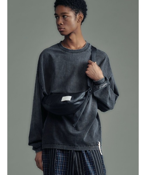 ADAM PATEK（アダムパテック）の「ADAM PATEK  gallagher aging embroidered long-sleeved T ロングスリーブTシャツ（Tシャツ/カットソー・メンズ・ピンク/グリーン/ホワイト/ブラック・1/2）」の9枚目の写真