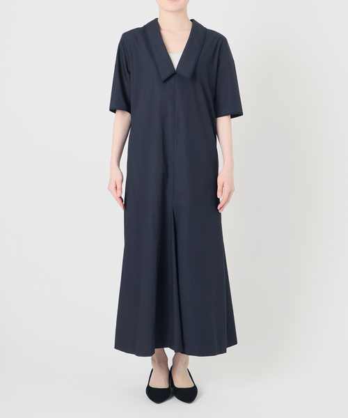 VERMEIL par iena（ヴェルメイユパーイエナ）の「Cotton Linen Flare Dress（ワンピース・レディース・ネイビー/ホワイト・38/36）」の12枚目の写真