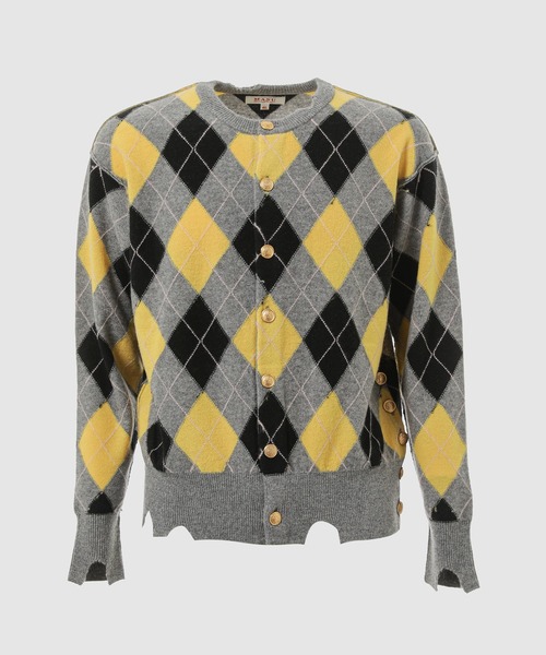MASU(エムエーエスユー)の「DIAMOND SCRAPED CARDIGAN(カーディガン/ボレロ・メンズ・ピンク系その他/グリーン系その他/イエロー系その他・48/46)」の2枚目の写真