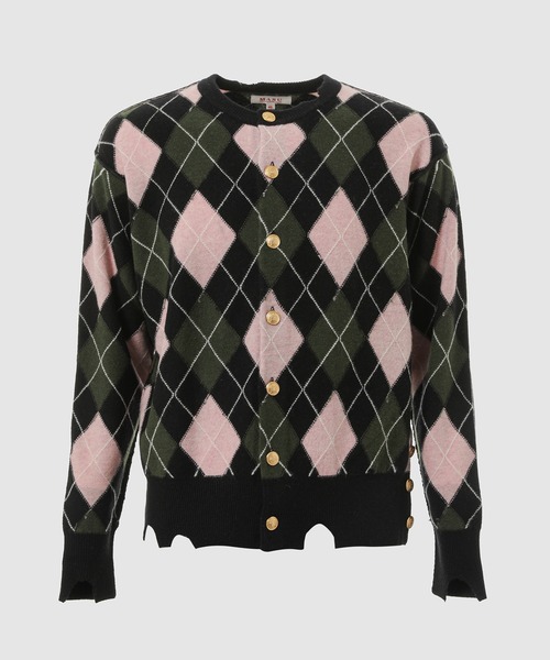 MASU(エムエーエスユー)の「DIAMOND SCRAPED CARDIGAN(カーディガン/ボレロ・メンズ・ピンク系その他/グリーン系その他/イエロー系その他・48/46)」の3枚目の写真