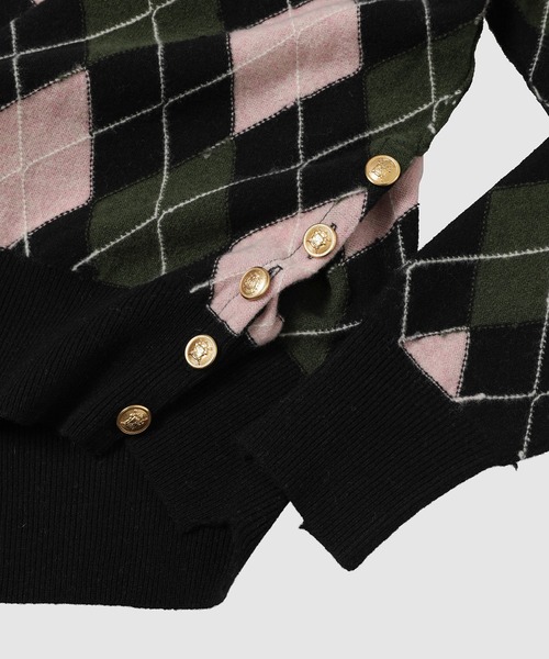 MASU(エムエーエスユー)の「DIAMOND SCRAPED CARDIGAN(カーディガン/ボレロ・メンズ・ピンク系その他/グリーン系その他/イエロー系その他・48/46)」の8枚目の写真