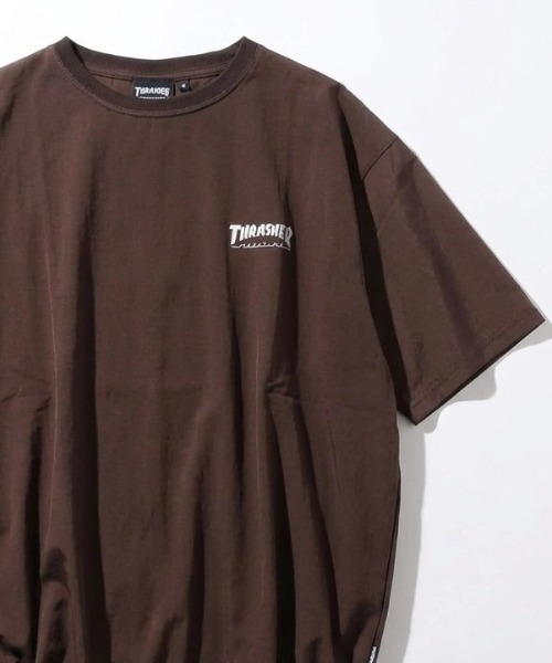 THRASHER（スラッシャー）の「2026SS THRASHER/スラッシャー ナイロンストレッチ ワンポイント刺繍 ドローコード オーバーサイズ 半袖Tシャツ メンズ レディース（Tシャツ/カットソー・メンズ・ブラック/グレイッシュベージュ/ブラウン・LL/L/M）」の5枚目の写真