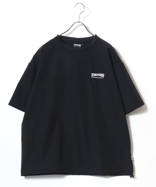 THRASHER（スラッシャー）の「2026SS THRASHER/スラッシャー ナイロンストレッチ ワンポイント刺繍 ドローコード オーバーサイズ 半袖Tシャツ メンズ レディース（Tシャツ/カットソー・メンズ・ブラック/グレイッシュベージュ/ブラウン・LL/L/M）」の15枚目の写真