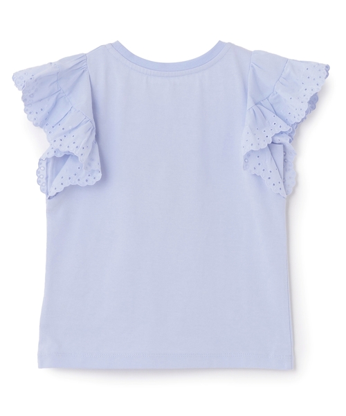 kate spade new york kids(ケイトスペードニューヨーク)の「ガールインストローハットTシャツ(Tシャツ/カットソー・キッズ・サックスブルー/オフホワイト・130cm/120cm/110cm/100cm/140cm/90cm)」の3枚目の写真