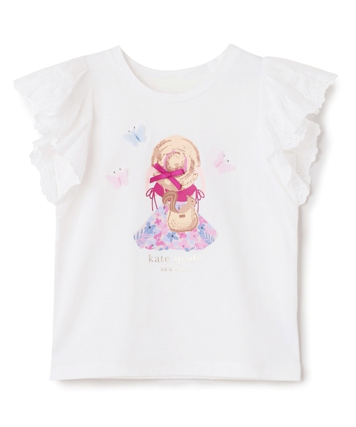 kate spade new york kids(ケイトスペードニューヨーク)の「ガールインストローハットTシャツ(Tシャツ/カットソー・キッズ・サックスブルー/オフホワイト・130cm/120cm/110cm/100cm/140cm/90cm)」の11枚目の写真