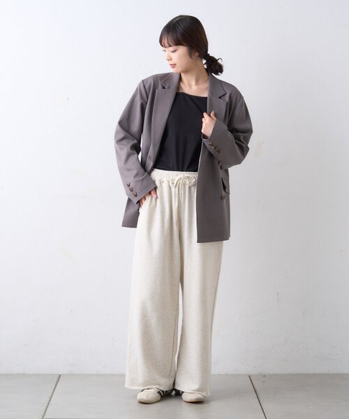 CIAOPANIC TYPY（チャオパニックティピー）の「【吸水速乾】2way配色カップ付きキャミソール（タンクトップ・レディース・オフホワイト/チャコールグレー/ブラウン/ブラック・FREE）」の13枚目の写真