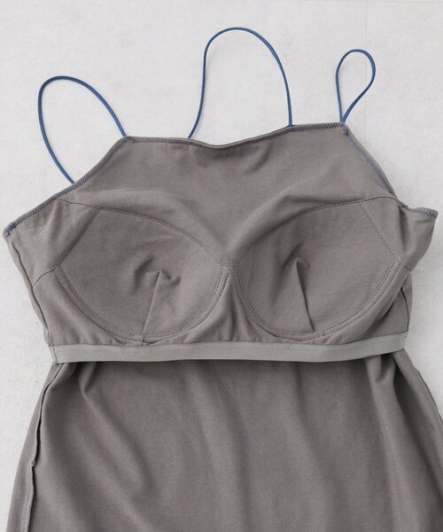 CIAOPANIC TYPY（チャオパニックティピー）の「【吸水速乾】2way配色カップ付きキャミソール（タンクトップ・レディース・オフホワイト/チャコールグレー/ブラウン/ブラック・FREE）」の17枚目の写真