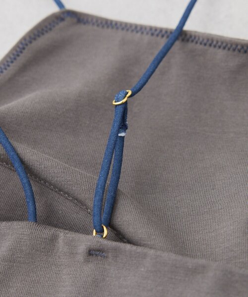 CIAOPANIC TYPY（チャオパニックティピー）の「【吸水速乾】2way配色カップ付きキャミソール（タンクトップ・レディース・オフホワイト/チャコールグレー/ブラウン/ブラック・FREE）」の18枚目の写真