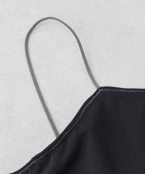 CIAOPANIC TYPY（チャオパニックティピー）の「【吸水速乾】2way配色カップ付きキャミソール（タンクトップ・レディース・オフホワイト/チャコールグレー/ブラウン/ブラック・FREE）」の7枚目の写真