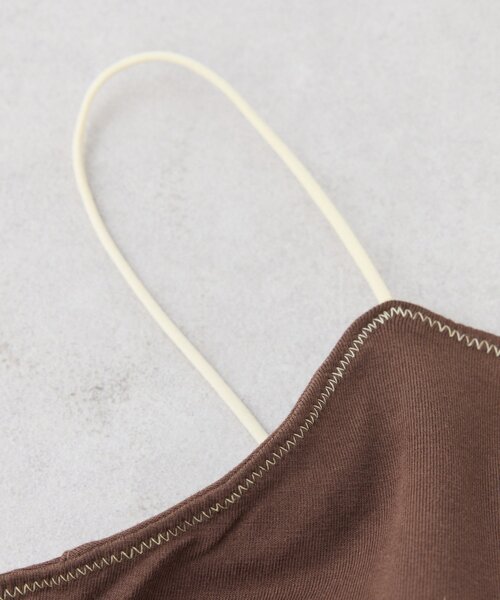 CIAOPANIC TYPY（チャオパニックティピー）の「【吸水速乾】2way配色カップ付きキャミソール（タンクトップ・レディース・オフホワイト/チャコールグレー/ブラウン/ブラック・FREE）」の8枚目の写真