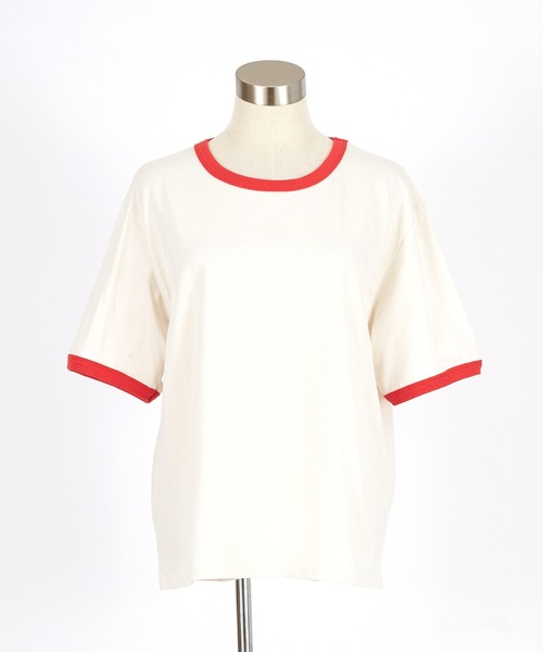 a.p.o.v.（エーピーオービー）の「a.p.o.v. クロップド丈オーバーサイズリブリンガーTシャツ（Tシャツ/カットソー・メンズ・ミント/ネイビー/ホワイト/ブラウン・ONESIZE）」の18枚目の写真