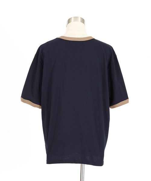 a.p.o.v.（エーピーオービー）の「a.p.o.v. クロップド丈オーバーサイズリブリンガーTシャツ（Tシャツ/カットソー・メンズ・ミント/ネイビー/ホワイト/ブラウン・ONESIZE）」の16枚目の写真