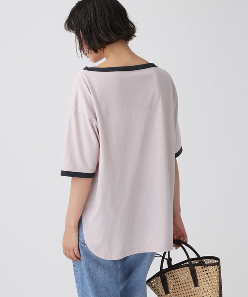 BABYLONE（バビロン）の「バイカラーカットソー/マシンウォッシャブル（Tシャツ/カットソー・レディース・ブラック/ピンク・フリー）」の9枚目の写真