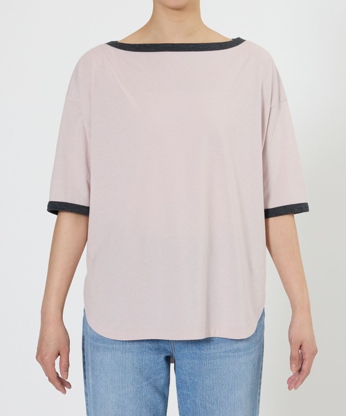 BABYLONE（バビロン）の「バイカラーカットソー/マシンウォッシャブル（Tシャツ/カットソー・レディース・ブラック/ピンク・フリー）」の19枚目の写真