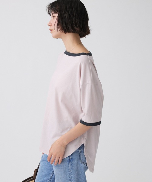 BABYLONE（バビロン）の「バイカラーカットソー/マシンウォッシャブル（Tシャツ/カットソー・レディース・ブラック/ピンク・フリー）」の7枚目の写真