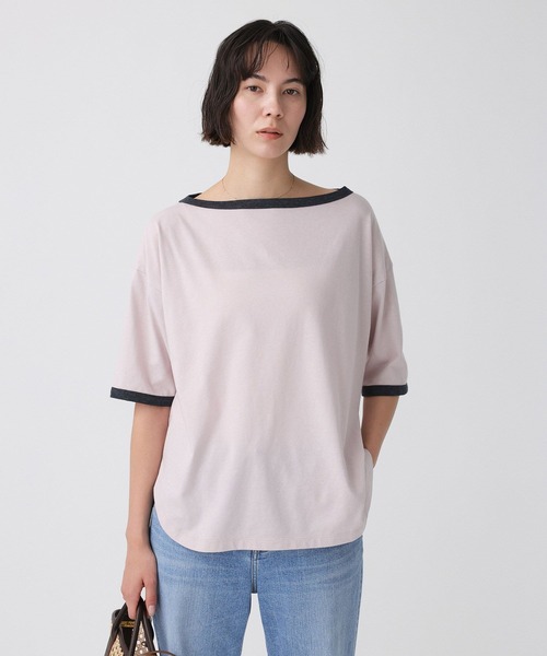 BABYLONE（バビロン）の「バイカラーカットソー/マシンウォッシャブル（Tシャツ/カットソー・レディース・ブラック/ピンク・フリー）」の6枚目の写真