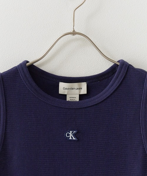 Calvin Klein(カルバン・クライン)の「Calvin Klein/カルバンクライン SL MONOGRAM PATCH WAFFLE RACER TANK 2026年 夏 夏服(タンクトップ・レディース・ネイビー/アイボリー・XS/S/M)」の8枚目の写真