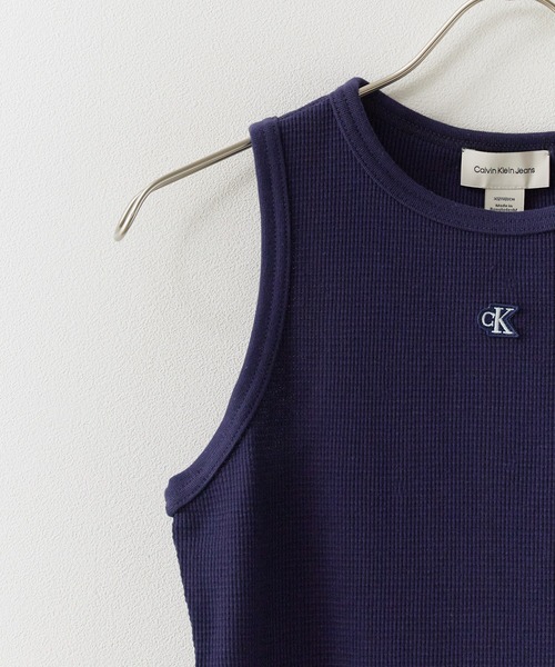 Calvin Klein(カルバン・クライン)の「Calvin Klein/カルバンクライン SL MONOGRAM PATCH WAFFLE RACER TANK 2026年 夏 夏服(タンクトップ・レディース・ネイビー/アイボリー・XS/S/M)」の7枚目の写真