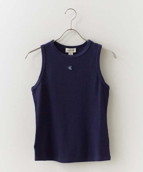 Calvin Klein(カルバン・クライン)の「Calvin Klein/カルバンクライン SL MONOGRAM PATCH WAFFLE RACER TANK 2026年 夏 夏服(タンクトップ・レディース・ネイビー/アイボリー・XS/S/M)」の17枚目の写真