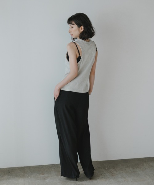 Calvin Klein(カルバン・クライン)の「Calvin Klein/カルバンクライン SL MONOGRAM PATCH WAFFLE RACER TANK 2026年 夏 夏服(タンクトップ・レディース・ネイビー/アイボリー・XS/S/M)」の18枚目の写真