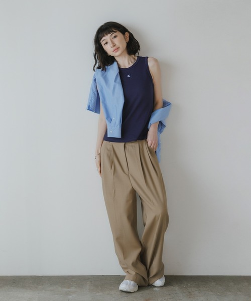 Calvin Klein(カルバン・クライン)の「Calvin Klein/カルバンクライン SL MONOGRAM PATCH WAFFLE RACER TANK 2026年 夏 夏服(タンクトップ・レディース・ネイビー/アイボリー・XS/S/M)」の11枚目の写真