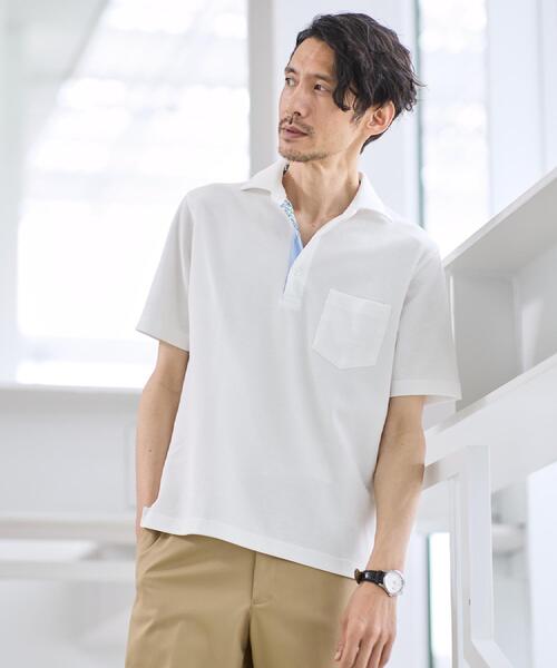 TAKEO KIKUCHI(タケオキクチ)の「【抗菌防臭】ハニカムメランジ ポロシャツ(ポロシャツ・メンズ・ライトグレー/ホワイト/ベビーピンク/ブルー/ネイビー/ブルー系その他・04/03/02/01/05)」の1枚目の写真