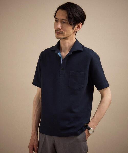 TAKEO KIKUCHI(タケオキクチ)の「【抗菌防臭】ハニカムメランジ ポロシャツ(ポロシャツ・メンズ・ライトグレー/ホワイト/ベビーピンク/ブルー/ネイビー/ブルー系その他・04/03/02/01/05)」の12枚目の写真