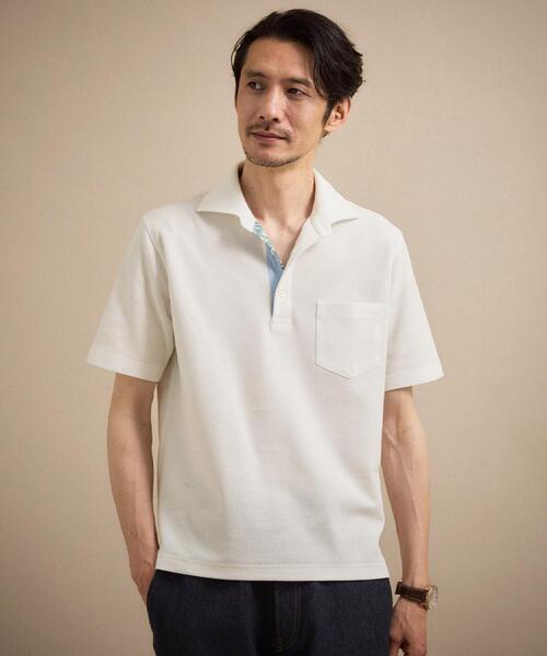 TAKEO KIKUCHI(タケオキクチ)の「【抗菌防臭】ハニカムメランジ ポロシャツ(ポロシャツ・メンズ・ライトグレー/ホワイト/ベビーピンク/ブルー/ネイビー/ブルー系その他・04/03/02/01/05)」の10枚目の写真