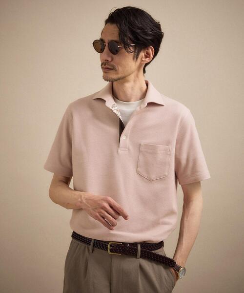 TAKEO KIKUCHI(タケオキクチ)の「【抗菌防臭】ハニカムメランジ ポロシャツ(ポロシャツ・メンズ・ライトグレー/ホワイト/ベビーピンク/ブルー/ネイビー/ブルー系その他・04/03/02/01/05)」の9枚目の写真