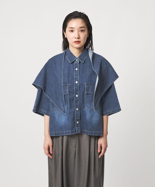 CITEN（シテン）の「＜CITEN＞スカーフデニムシャツ（シャツ/ブラウス・レディース・コバルトブルー/ライトブルー・FREE）」の19枚目の写真